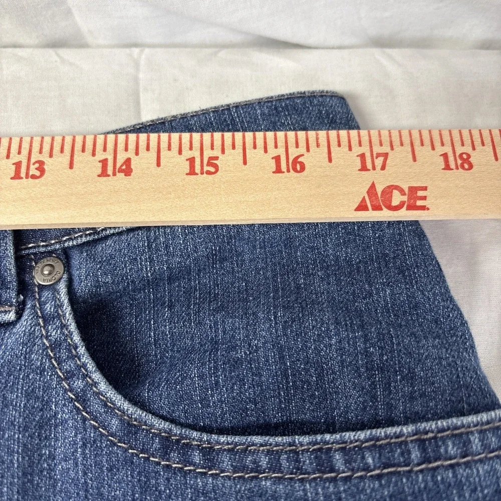 GLORIA VANDERBILT AMANDA JEANS Women’s Size 14-Short Blue Stretch Denim 5-Pocket